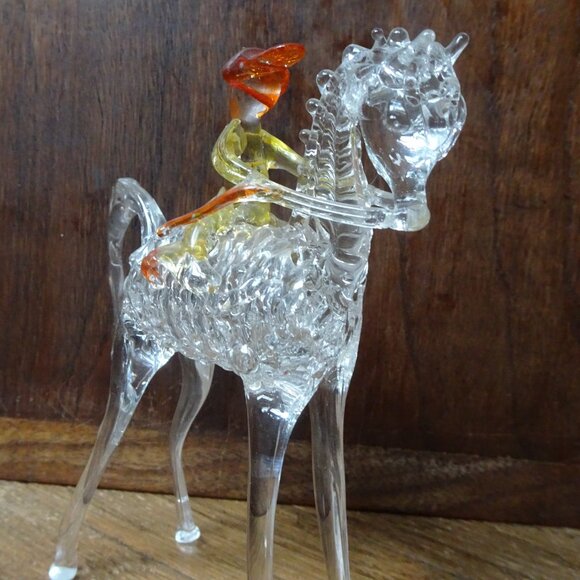 Vintage glass horse and jockey - Picture 4 of 15